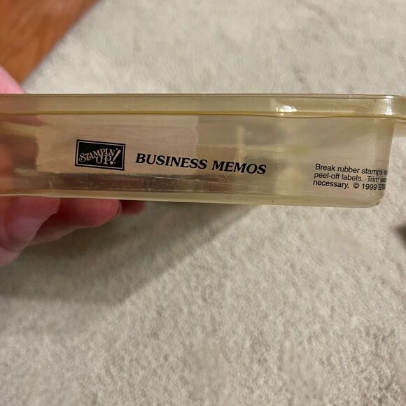 Stampin’ Up 1999 Business Memos Stamping Set Rubber Stamp Embossing Card Making - Picture 2 of 2